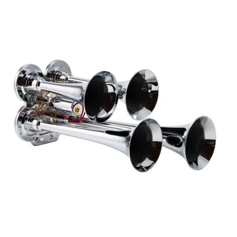 Kleinn 141 Chrome Quad Horn/ 12.5In/10In/7.5In/6In - Chrome-Plated Zinc Alloy