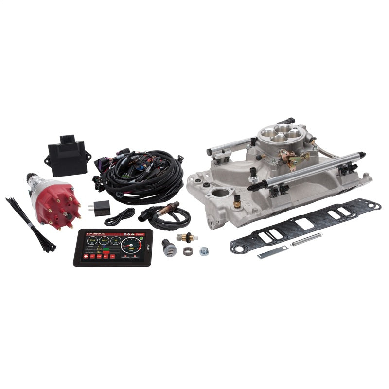 Edelbrock 35970 Pro Flo 4 Fuel Injection Kit Seq Port fits Pontiac 326-455 ci 550 Max HP 2 LbHr Injectors Satin