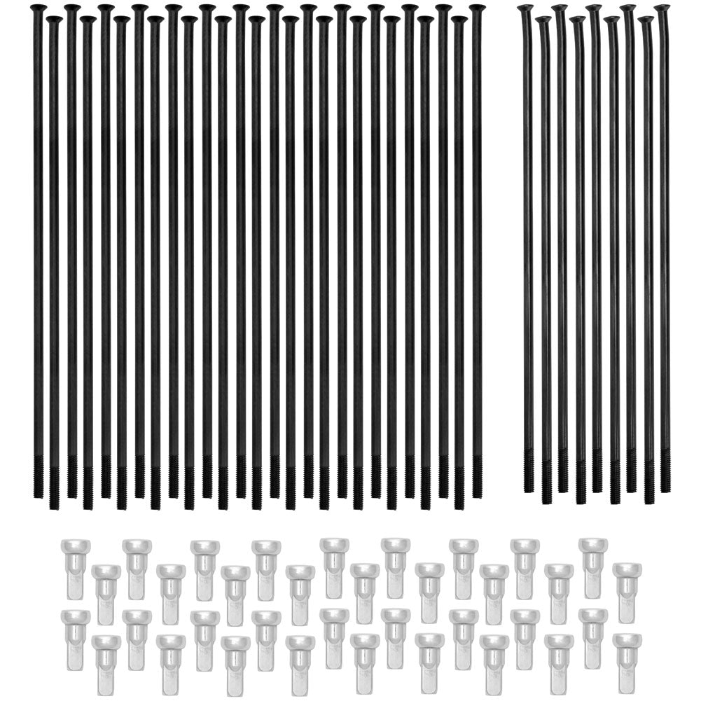Tusk 1420290057 Motorcycle Spoke Kit - Rear 18" Black Spoke/Silver Nipple