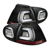 Spyder 5073792 fits Volkswagen 06-09 Golf V LED TURN SIGNAL LED Tail Lights Bla