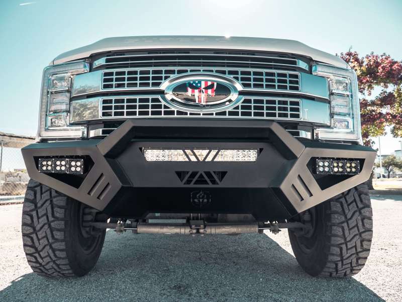 Road Armor 6172XFPRB 17-20 fits Ford F-250 SPARTAN Front Bumper Bolt-On Pre-Runner Guard - Tex Blk
