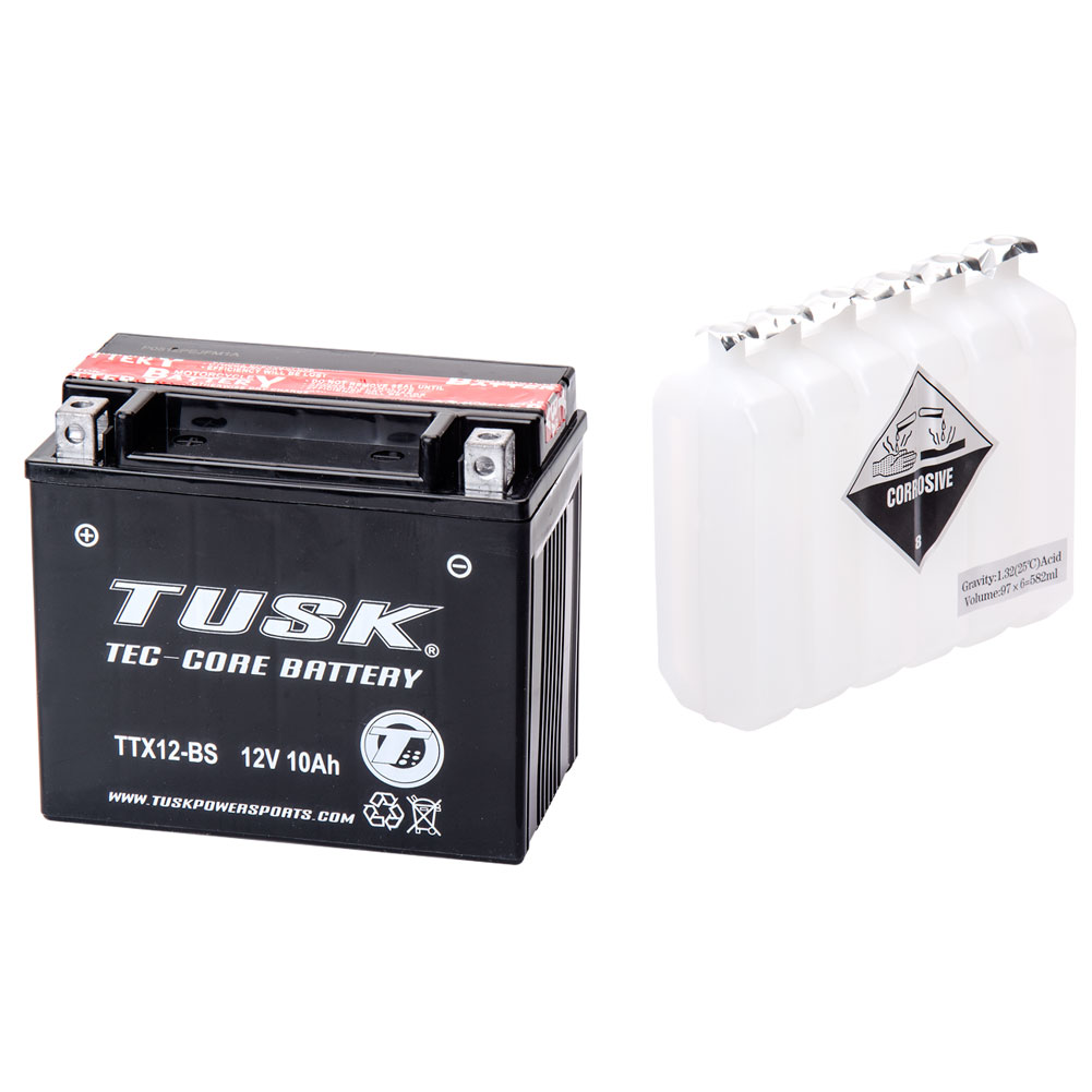 Tusk 1461700001 Tec-Core Battery with Acid TTX12BS Maintenance-Free