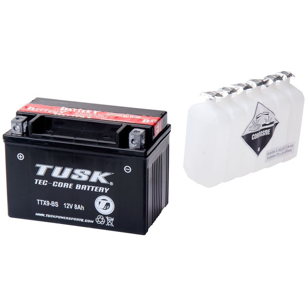 Tusk 1461700005 Tec-Core Battery with Acid TTX9BS Maintenance-Free