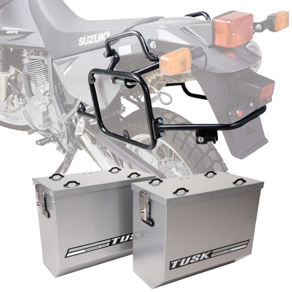 Tusk 1467340123 Aluminum Panniers with Pannier Racks V2 Medium Silver