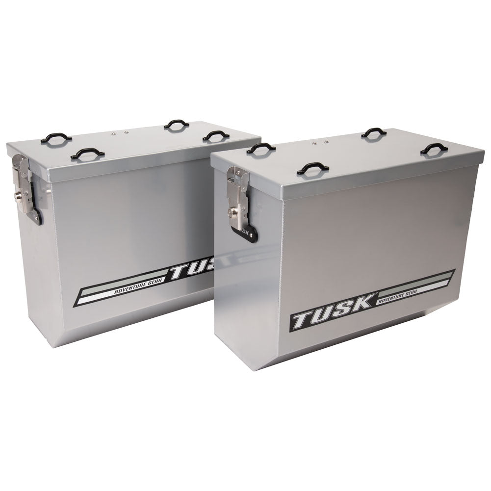 Tusk 1467340143 Aluminum Panniers with Pannier Racks V2 Medium Silver