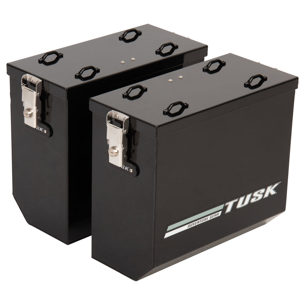 Tusk 1467340184 Aluminum Panniers with Pannier Racks V2 Medium Silver