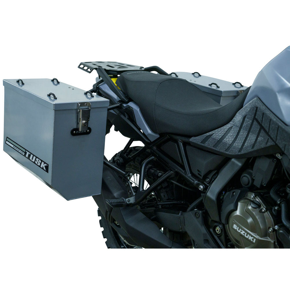 Tusk 1467340190 Aluminum Panniers with Pannier Racks V2 Large Silver