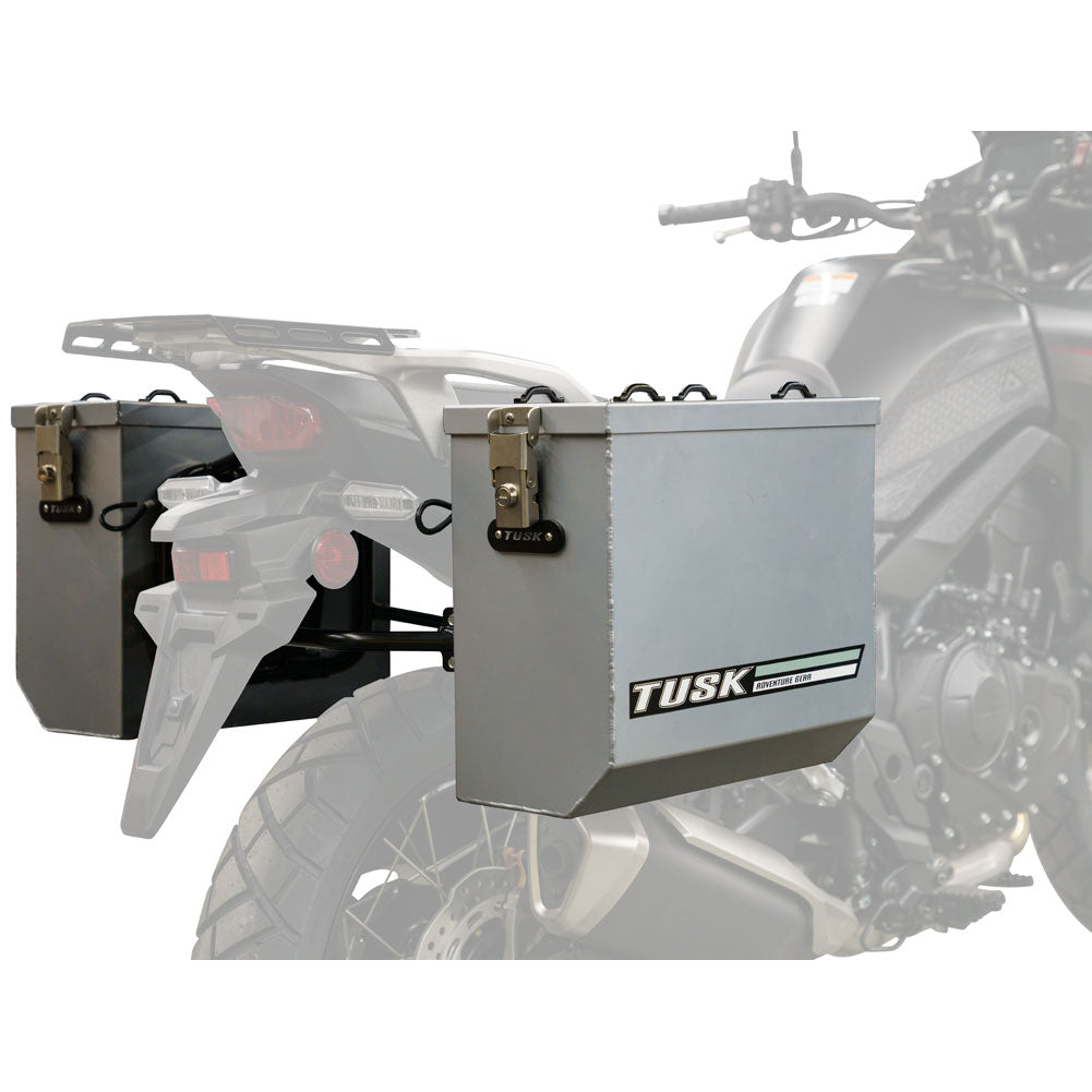 Tusk 1467340196 Aluminum Panniers with Pannier Racks V2 Medium Silver