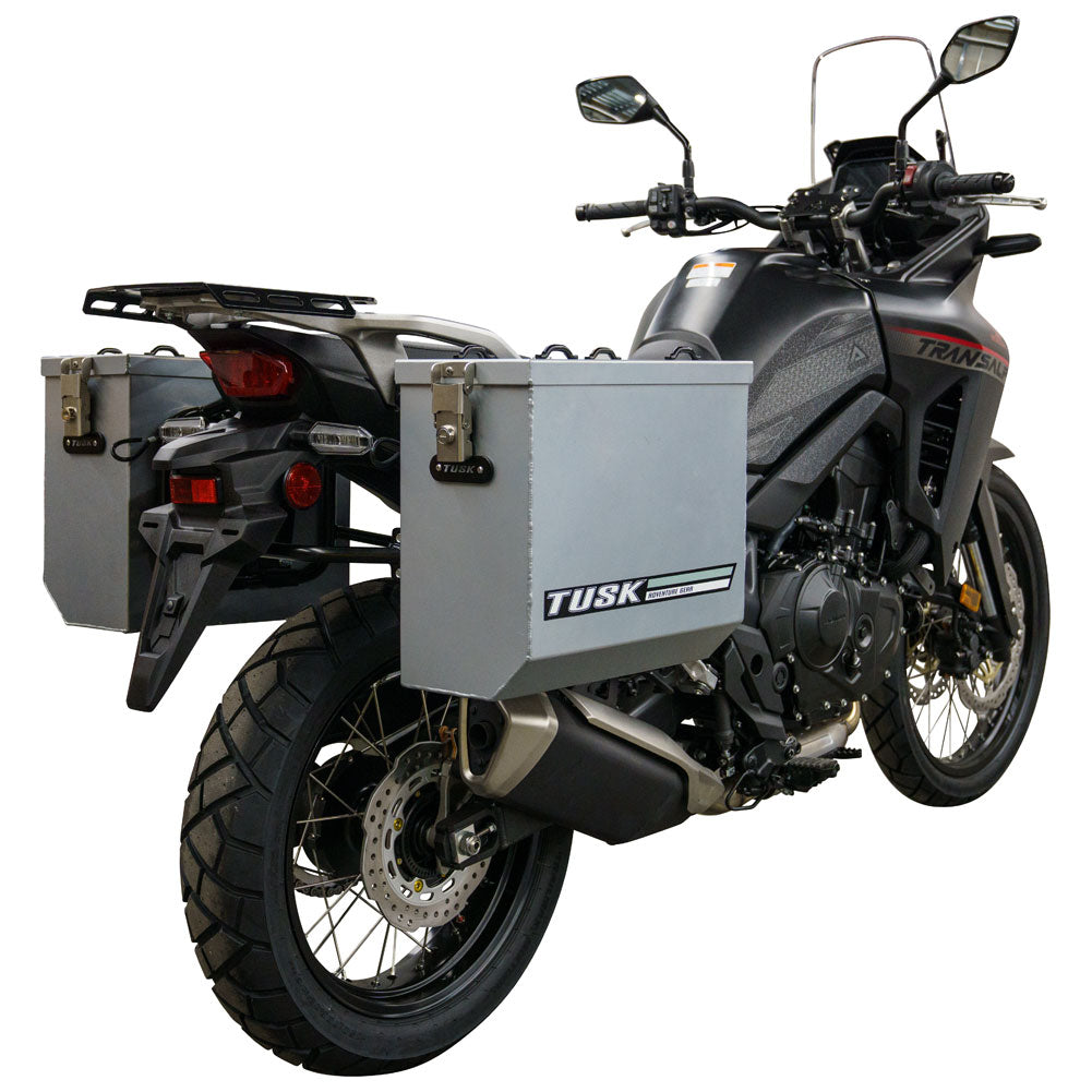 Tusk 1467340196 Aluminum Panniers with Pannier Racks V2 Medium Silver