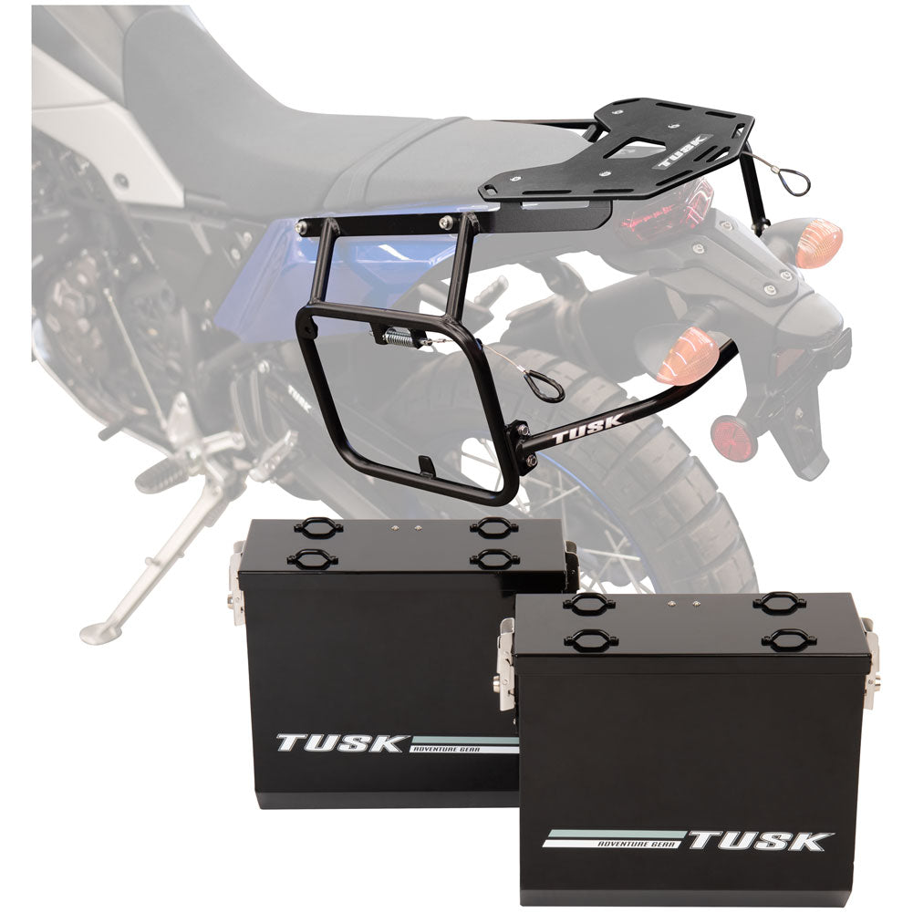 Tusk 1467340234 Aluminum Panniers with Pannier Racks V2 Medium Black