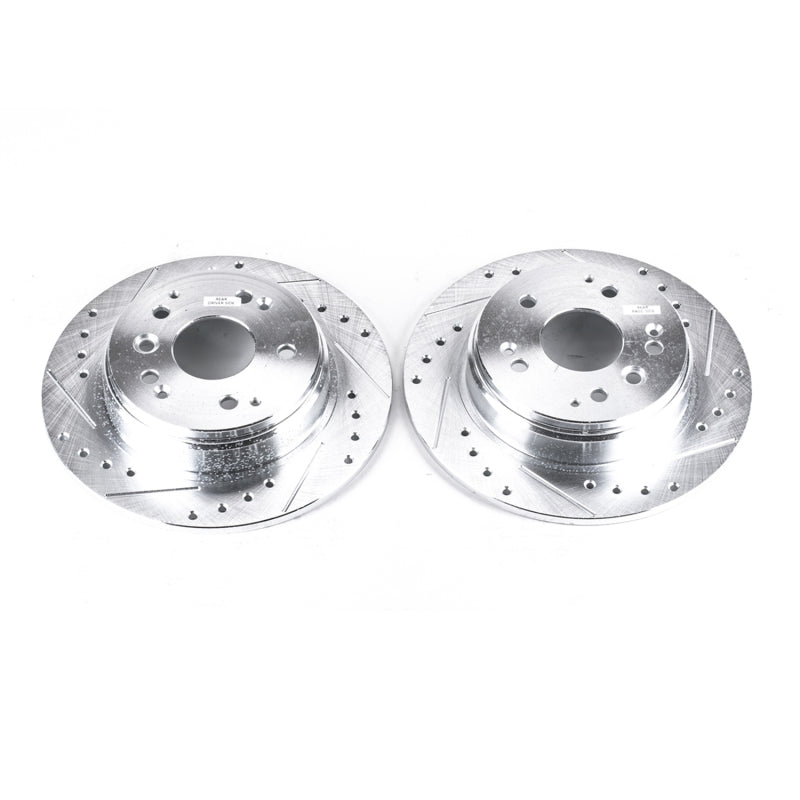PowerStop fits Acura 04-08 TL Rear Evolution Drilled & Slotted Rotors - Pair