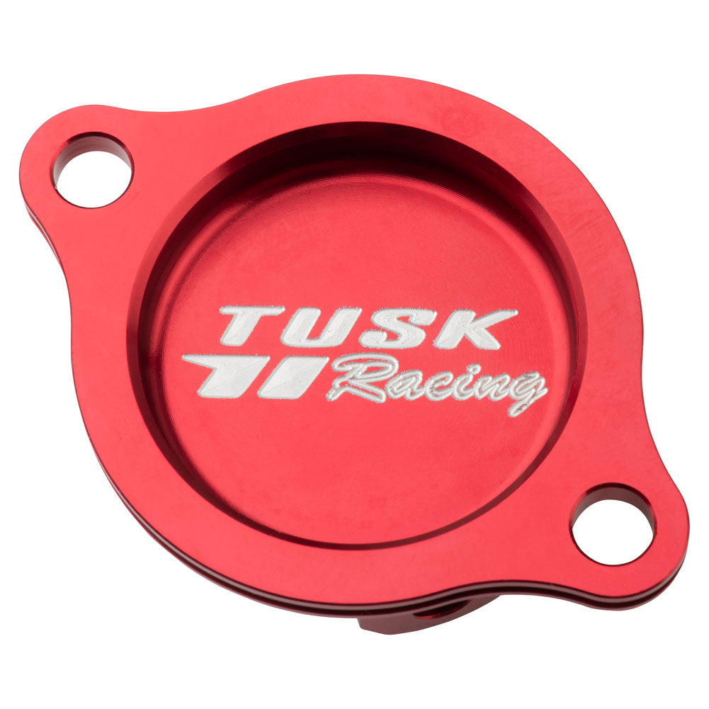 Tusk 1484210008 Aluminum Oil Filter Cover Red