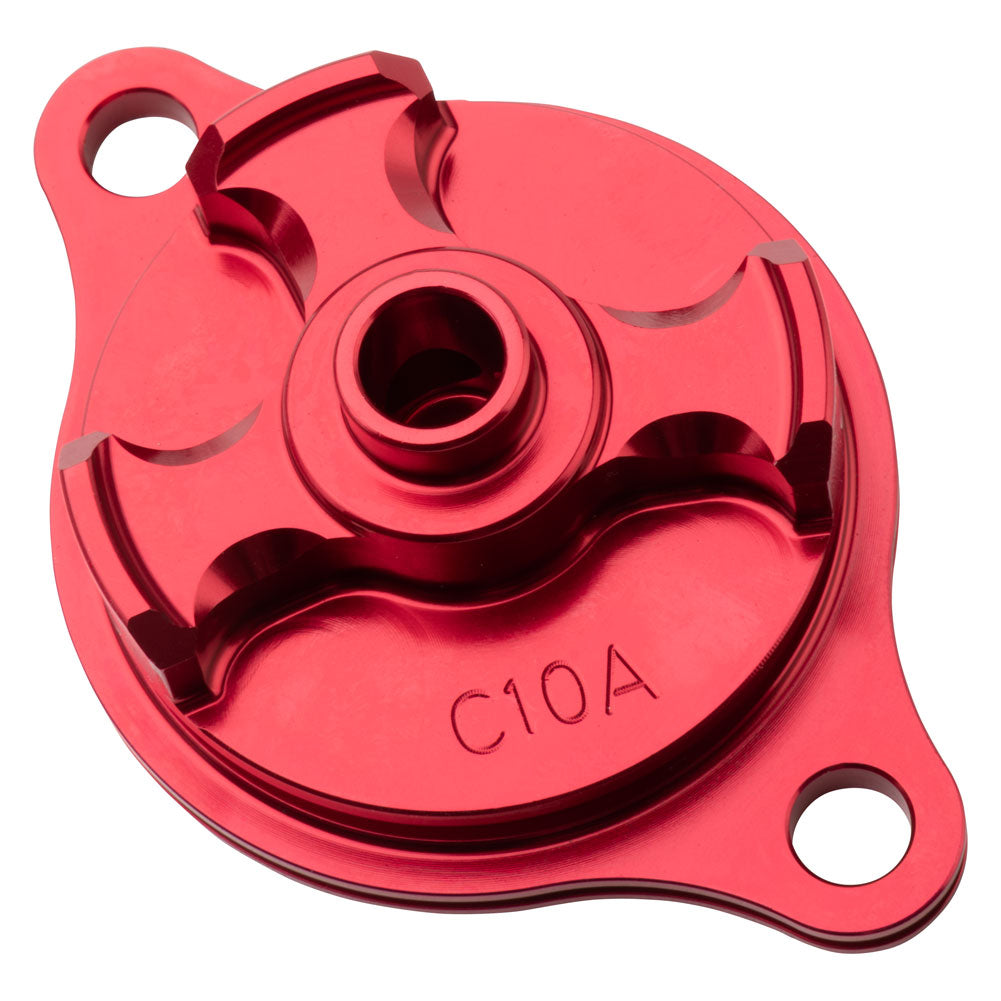 Tusk 1484210009 Aluminum Oil Filter Cover Red
