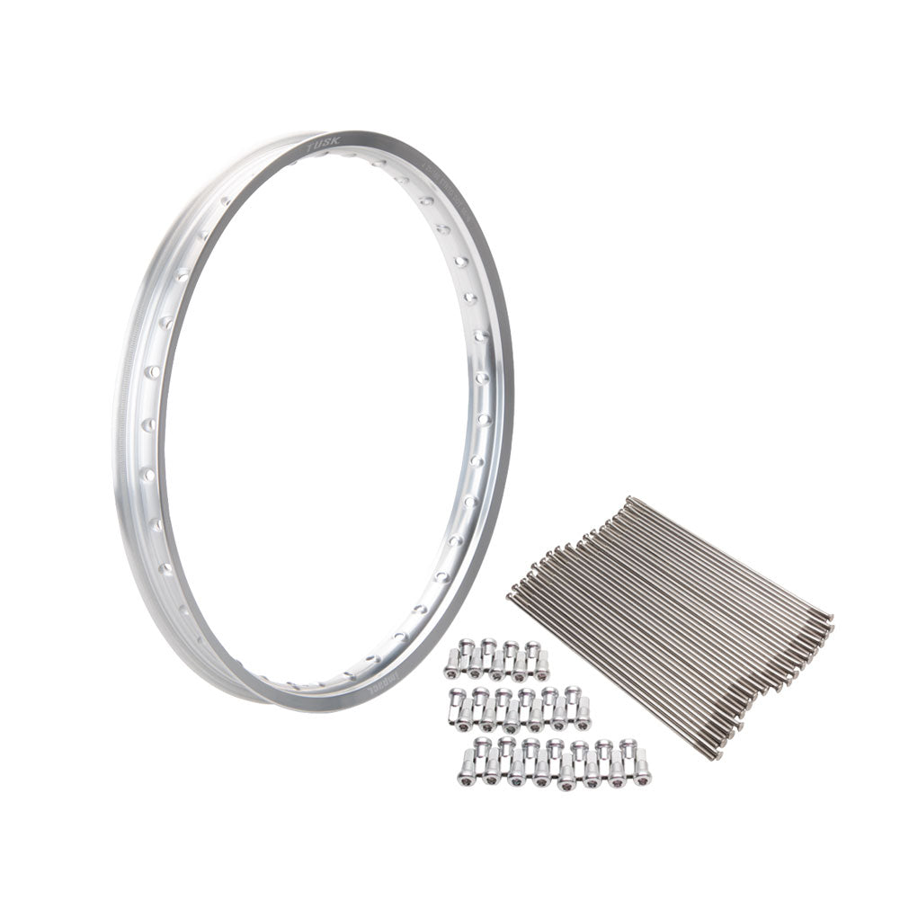 Tusk 1487500009 Impact Front Rim and Spoke Kit 21 x 1.60 Silver