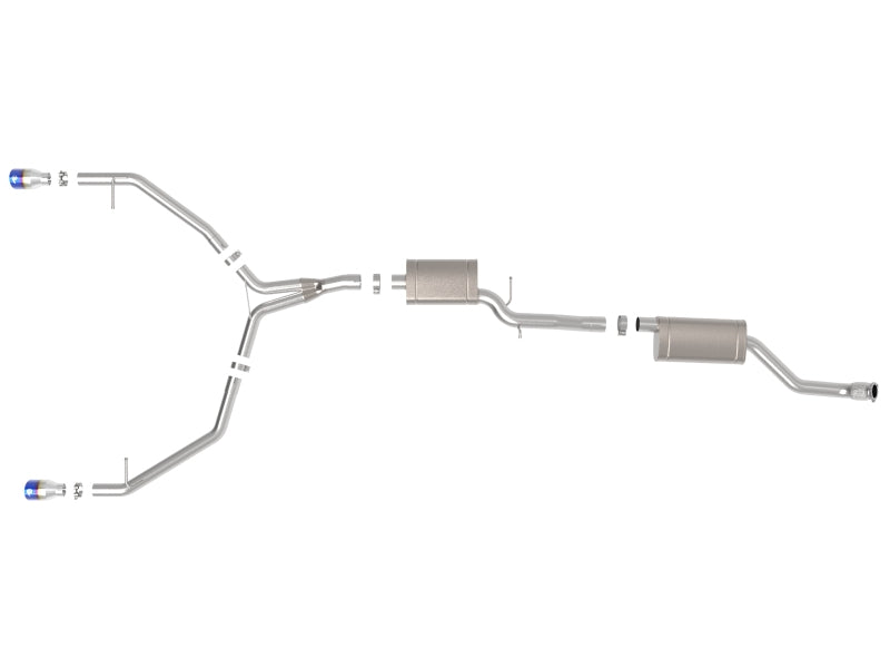 AFE 49-36438-L orce-Xp 13-16 fits Audi Allroad L4 SS Cat-Back Exhaust w/ Blue F