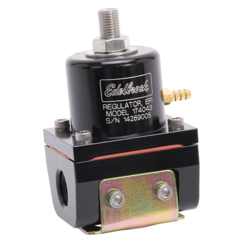Edelbrock 174043 Fuel Pressure Regulator EFI 180 GPH 35-90 PSI -6 In/Out -6 Return Black