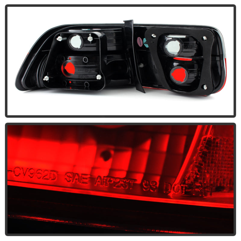 Spyder 5076557 fits Honda 96-00 Civic 2Dr Crystal Tail Lights Red Smoke ALT-YD-