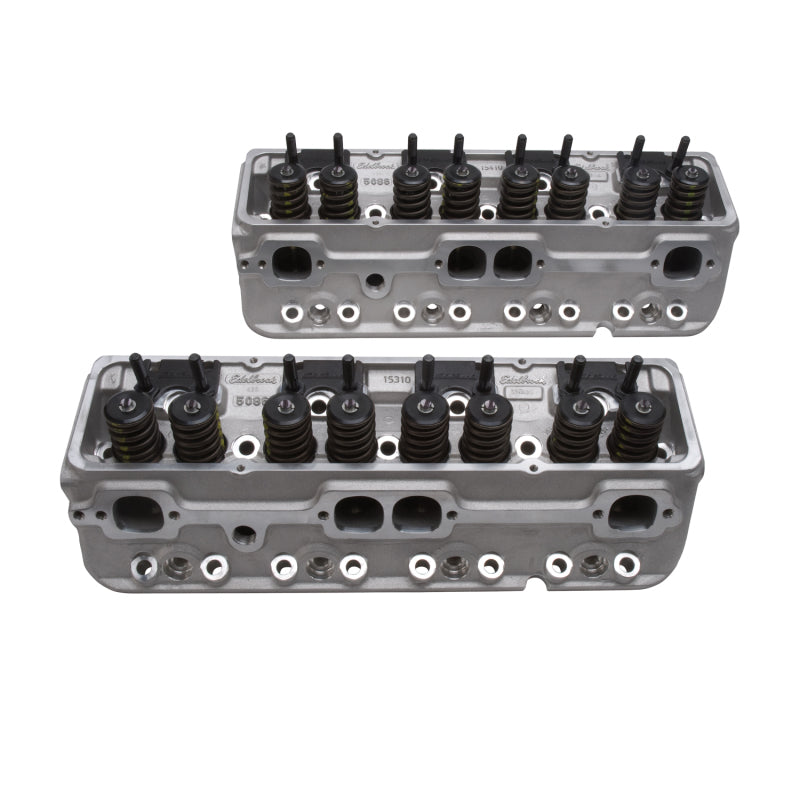Edelbrock 5085 1Pr Cyl Head E-210 fits SBC 64cc Perf RPM (Complete Pair)