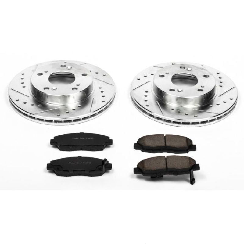 PowerStop K2384 fits Honda 06-11 Civic Front Z23 Evolution Sport Brake Kit