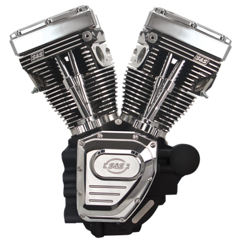 S&S 310-0401A Cycle 07-16 Touring Models T124 T-Series Long Block - Wrinkle Blac