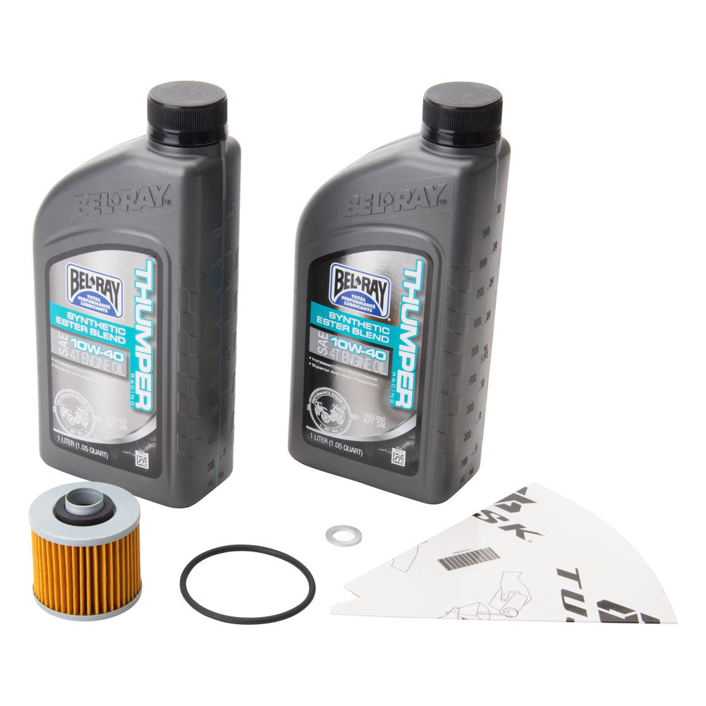 Tusk 1529860660 4-Stroke Oil Change Kit Bel-Ray Thumper Synthetic Blend 10W-40