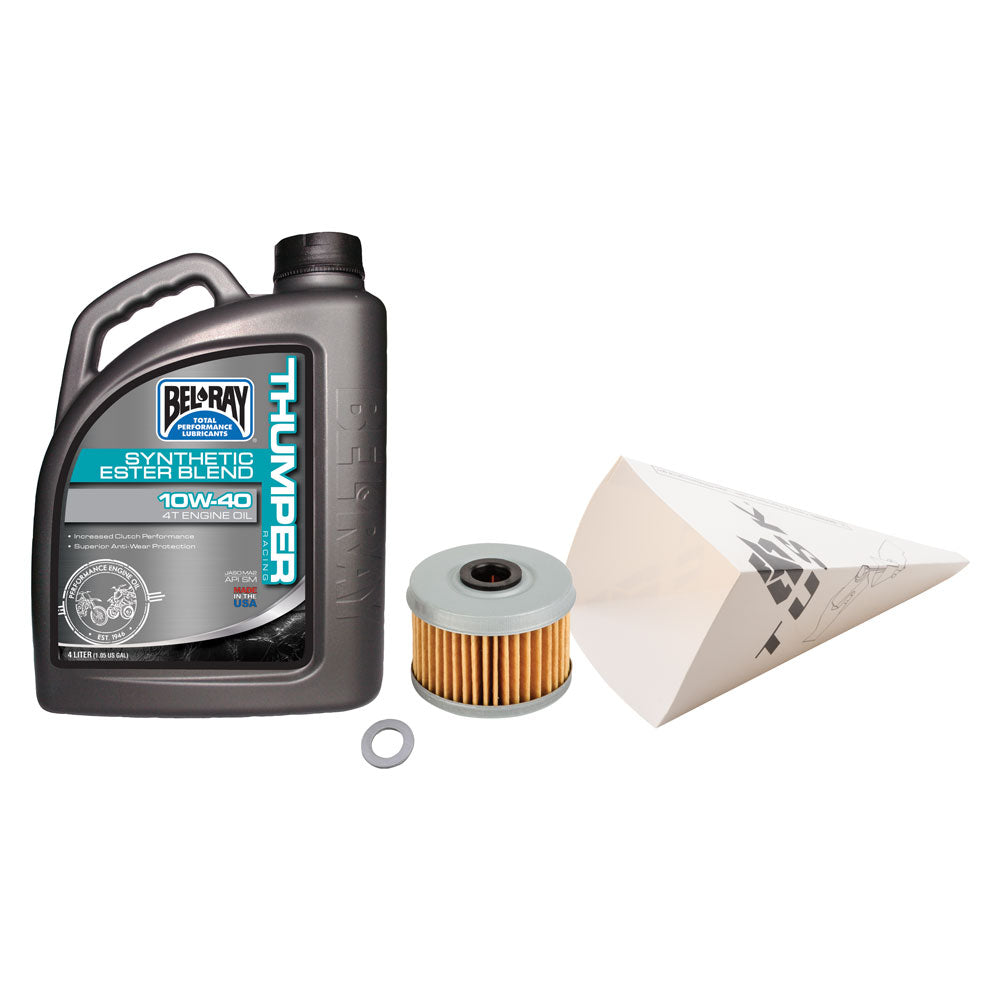 Tusk 1529860675 4-Stroke Oil Change Kit Bel-Ray Thumper Synthetic Blend 10W-40