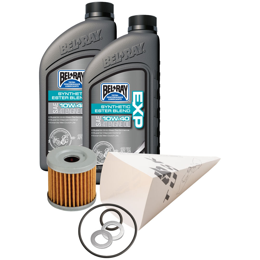 Tusk 1529860683 4-Stroke Oil Change Kit Bel-Ray EXP Synthetic Blend 10W-40