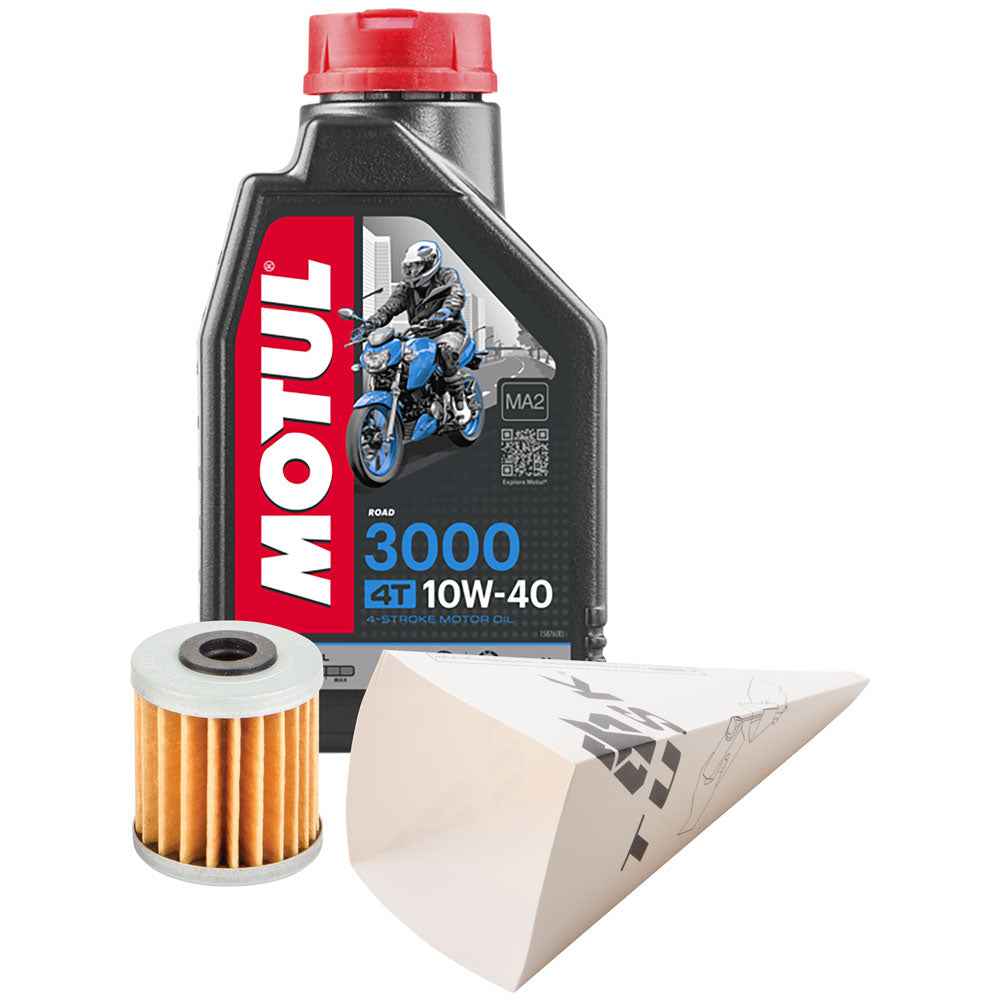 Tusk 1529860762 4-Stroke Oil Change Kit Motul 3000 10W-40