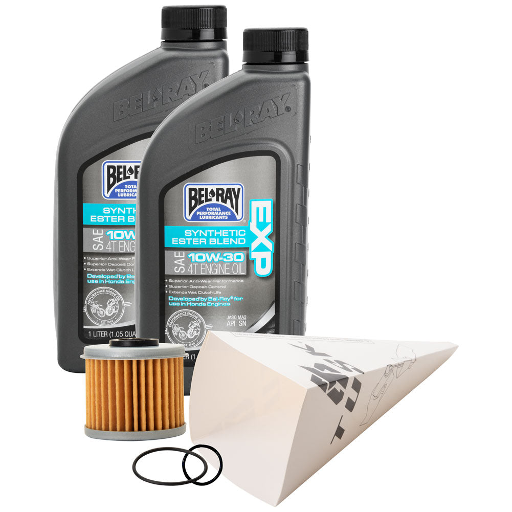 Tusk 1529860810 4-Stroke Oil Change Kit Bel-Ray EXP Synthetic Blend 10W-30