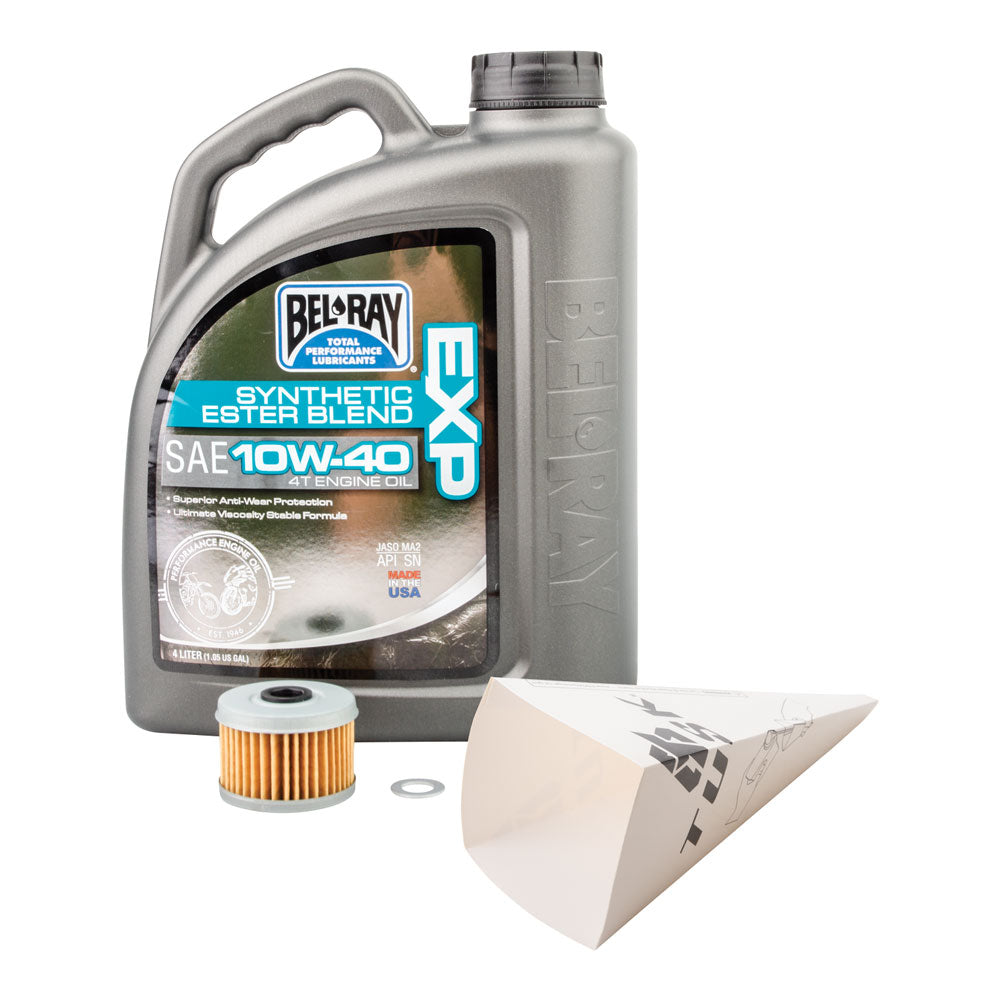 Tusk 1529860960 4-Stroke Oil Change Kit Bel-Ray EXP Synthetic Blend 10W-40