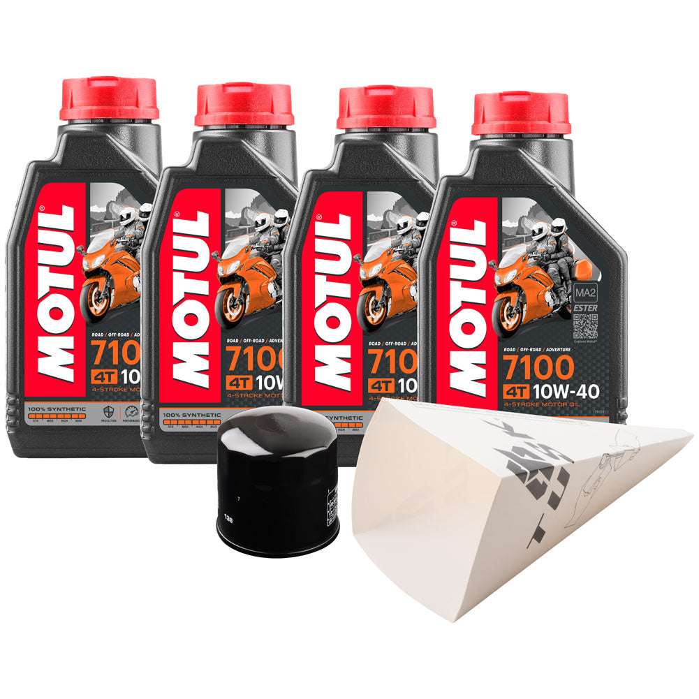 Tusk 1529861003 4-Stroke Oil Change Kit Motul 7100 Full Synthetic 10W-40