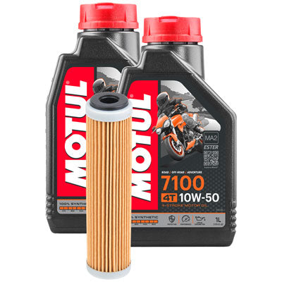 Tusk 1529861028 4-Stroke Oil Change Kit Motul 7100 Full Synthetic 10W-50