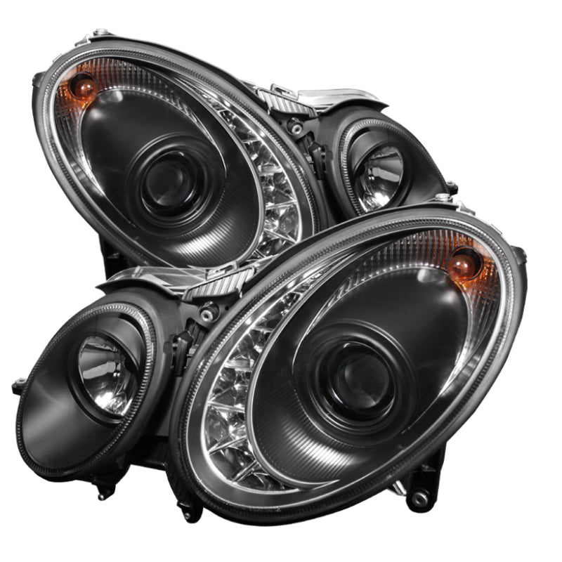 Spyder 5029379 fits Mercedes Benz E-Class Projector Headlights Halogen - DRL Bl