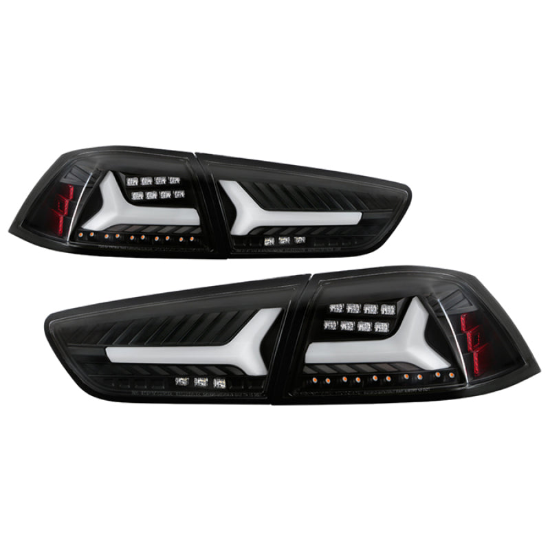 Spyder 5088130 fits Mitsubishi 08-14 Lancer/Evolution X V2 LED Tail Lights - Bl