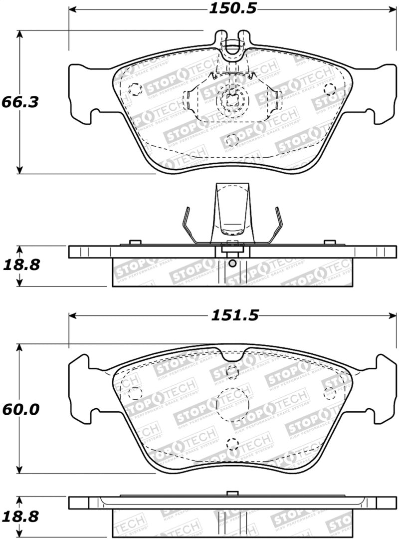 Stoptech 308.071 Street Brake Pads