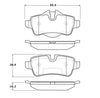 Stoptech 308.1309 Street Touring 07-09 Mini Cooper/Cooper S Rear Brake Pads