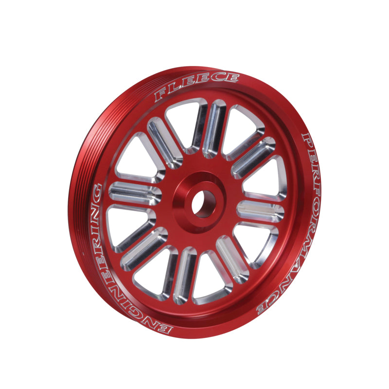 Fleece Performance FPE-34211-RED-SPK fits Dodge Cummins Dual Pump Spoke Pulley