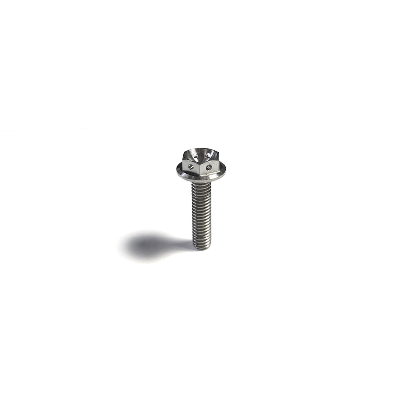 Ticon 126-00413-0520 Industries Titanium Bolt Flanged M6x20x1TP 10mm 6pt Head Drilled
