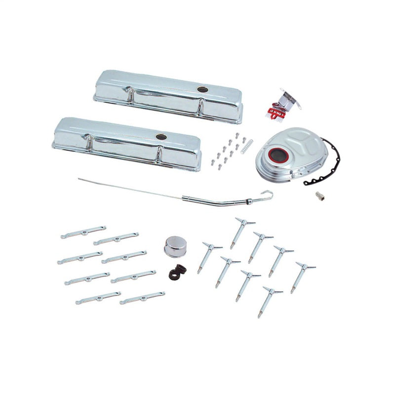 Spectre 5403 SB fits Chevy Deluxe Engine Dress Up Kit (Short) - Chrome