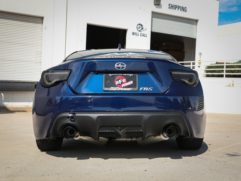 AFE 49-36023-L Exhaust Axle-Back 13-15 fits Scion FRS / Subaru BRZ 304SS Blue