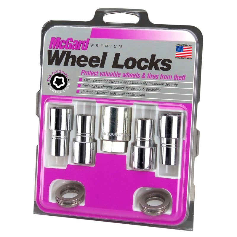 McGard 22158 Wheel Lock Nut Set - 4pk. (Long Shank Seat) M12X1.5 / 13/16 Hex / 1.75in. Length - Chrome