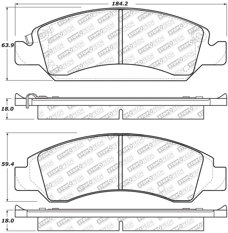 Stoptech 305.1363 Street Select Brake Pads - Front/Rear