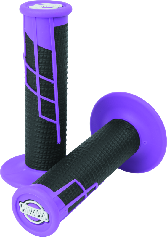ProTaper 21659 Clamp-On 1/2 Waffle Grips - Neon Purple/Black