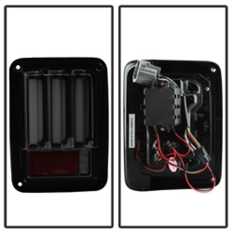 Spyder 5084781 fits Jeep 07-16 Wrangler Verison 2 Light Bar LED Tail Lights - S