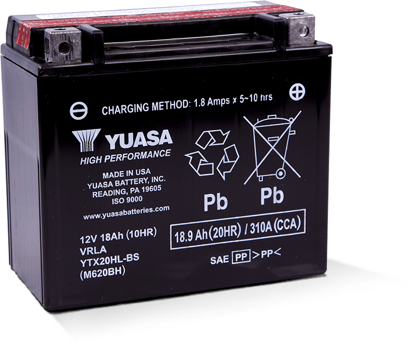 Yuasa YUAM620BH YTX20HL-BS High Performance AGM Battery (Bottle Supplied)