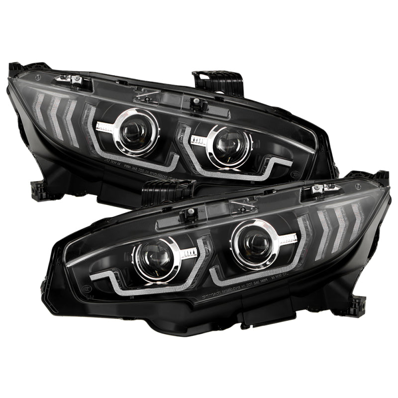 xTune 5088932 fits Honda Civic 16-20 LED Model High-Power LED Module Headlights