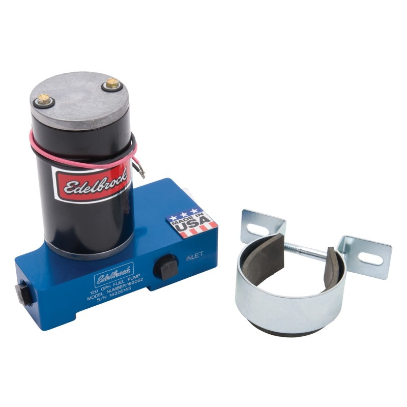 Edelbrock 182052 Fuel Pump Electric Quiet-Flo Carbureted 120GPH 3/8In In 3/8In Out 120 GPH Blue