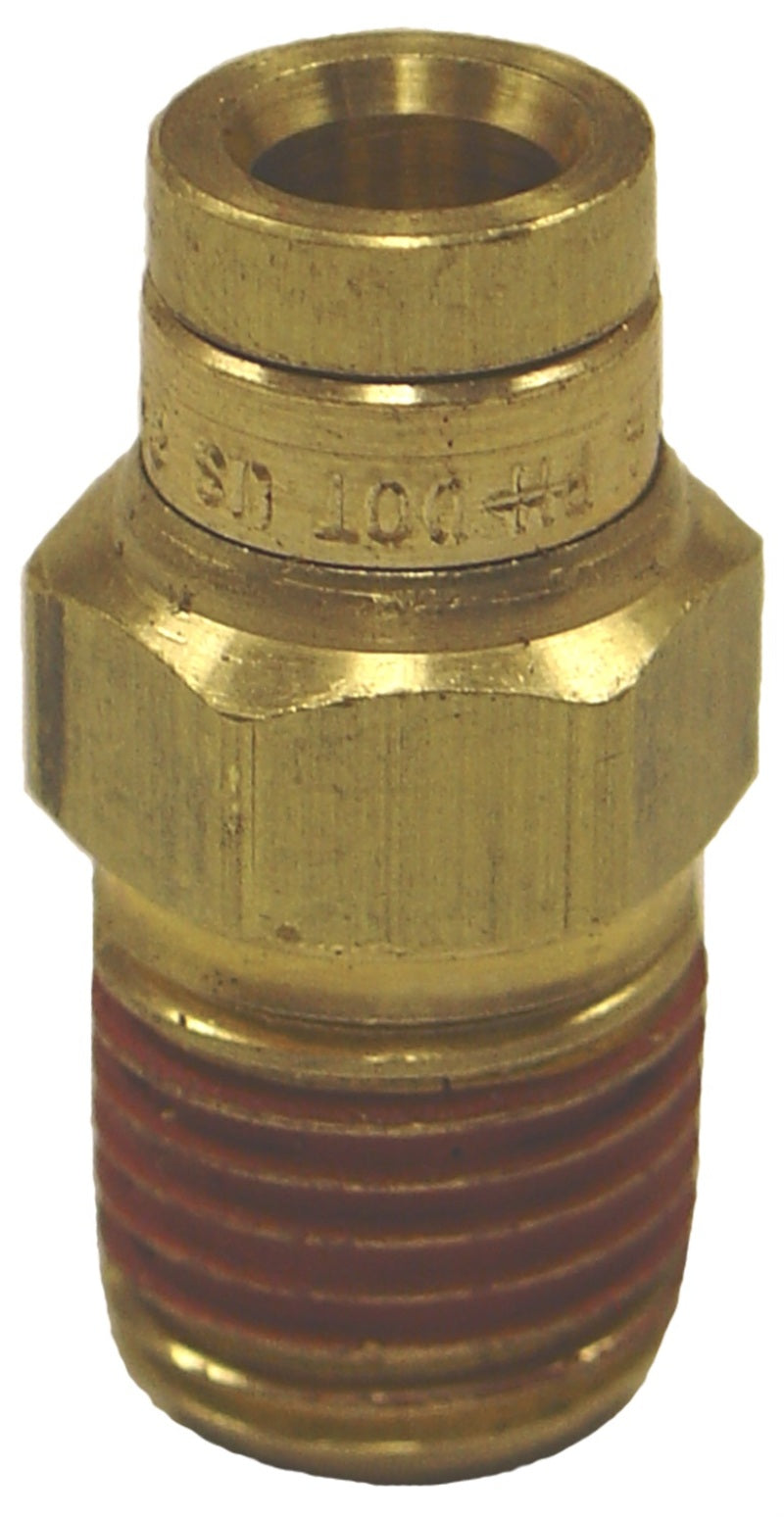 Firestone 3046 Male Connector 1/4in. NPT To 1/4in. PTC Straight Brass Air Fittin