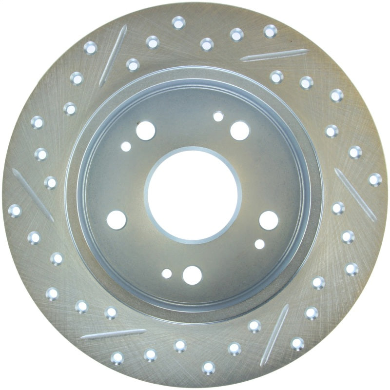 Stoptech 227.40040L Select Sport 06-15 fits Honda Civic Si Slotted and Drilled Left Rear Rotor