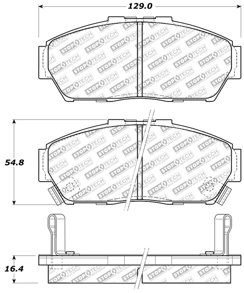 Stoptech 305.0617 Street Select Brake Pads - Rear